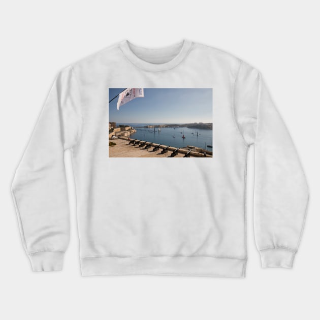 The Hrand Harbour, Valletta Crewneck Sweatshirt by Violaman